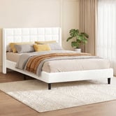 Hoxton Room White Zadie Boucle Bed