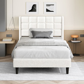 Hoxton Room White Zadie Boucle Bed