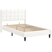 Hoxton Room White Zadie Boucle Bed