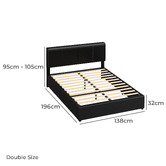 Hoxton Room Black Hudson Faux Leather Gas Lift Storage Bed