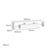 Hoxton Room Grace 2 Drawer Entertainment Unit with LED