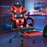 Hoxton Room Aeruth Massage &amp; Gaming Chair with Footrest