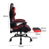 Hoxton Room Aeruth Massage &amp; Gaming Chair with Footrest