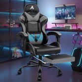 Hoxton Room Darius Faux Leather Gaming Chair with Lumbar Massage