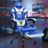 Hoxton Room Darius Faux Leather Gaming Chair with Lumbar Massage