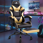 Hoxton Room Darius Faux Leather Gaming Chair with Lumbar Massage