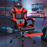 Hoxton Room Darius Faux Leather Gaming Chair with Lumbar Massage
