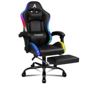 Hoxton Room Delina LED Massage &amp; Gaming Chair with Footrest