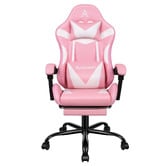 Hoxton Room Delina LED Massage &amp; Gaming Chair with Footrest