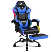 Hoxton Room Delina LED Massage &amp; Gaming Chair with Footrest