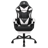 Hoxton Room Delina LED Massage &amp; Gaming Chair with Footrest