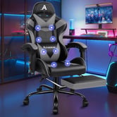 Hoxton Room Aeruth Massage &amp; Gaming Chair with Footrest