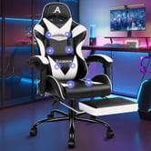 Hoxton Room Aeruth Massage &amp; Gaming Chair with Footrest