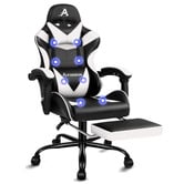 Hoxton Room Aeruth Massage &amp; Gaming Chair with Footrest