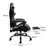 Hoxton Room Aeruth Massage &amp; Gaming Chair with Footrest