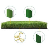 Hoxton Room 4 Coloured Green Artificial Grass