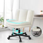 Hoxton Room Portham Boucle Office Chair with Castors