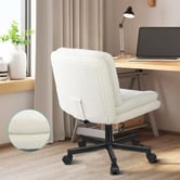 Hoxton Room Portham Boucle Office Chair with Castors