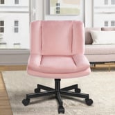 Hoxton Room Portham Velvet Office Chair with Castors