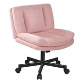 Hoxton Room Portham Velvet Office Chair with Castors