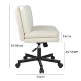 Hoxton Room Portham Boucle Office Chair with Castors