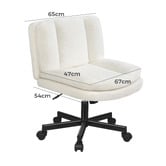 Hoxton Room Portham Boucle Office Chair with Castors