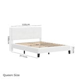 Hoxton Room White Kiana Boucle Bed