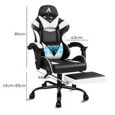 Hoxton Room Darius Faux Leather Gaming Chair with Lumbar Massage