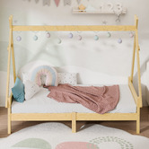Hoxton Room Citali Pine Wood Teepee Single Bed Frame