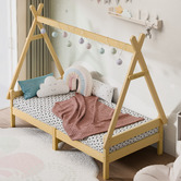 Hoxton Room Citali Pine Wood Teepee Single Bed Frame