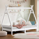 Hoxton Room Citali Pine Wood Teepee Single Bed Frame