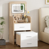 Hoxton Room 2 Piece Cassian LED Dressing Table &amp; Stool Set
