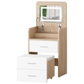Hoxton Room 2 Piece Cassian LED Dressing Table &amp; Stool Set