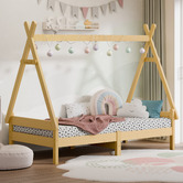 Hoxton Room Citali Pine Wood Teepee Single Bed Frame