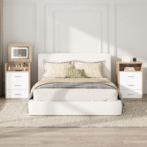 Hoxton Room 2 Piece Cassian LED Dressing Table &amp; Stool Set