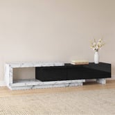 Hoxton Room Zimmerman Marble-Look Extendable Entertainment Unit