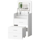 Hoxton Room 2 Piece Cassian LED Dressing Table &amp; Stool Set