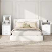 Hoxton Room 2 Piece Cassian LED Dressing Table &amp; Stool Set