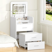 Hoxton Room 2 Piece Cassian LED Dressing Table &amp; Stool Set