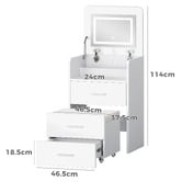 Hoxton Room 2 Piece Cassian LED Dressing Table &amp; Stool Set