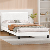Hoxton Room White Kiana Boucle Bed