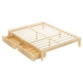 Hoxton Room Kiri Pine Wood Bed Base with Underbed Storage