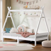 Hoxton Room Citali Pine Wood Teepee Single Bed Frame