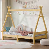 Hoxton Room Citali Pine Wood Teepee Single Bed Frame