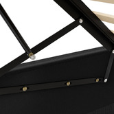 Hoxton Room Black Michel Faux Leather Gas Lift Storage Bed Frame with LED
