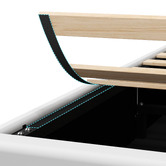 Hoxton Room White Hudson Faux Leather Gas Lift Storage Bed