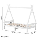 Hoxton Room Citali Pine Wood Teepee Single Bed Frame
