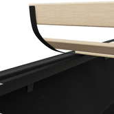 Hoxton Room Black Michel Faux Leather Gas Lift Storage Bed Frame with LED