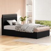 Hoxton Room Black Hudson Faux Leather Gas Lift Storage Bed