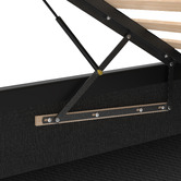 Hoxton Room Black Hudson Faux Leather Gas Lift Storage Bed